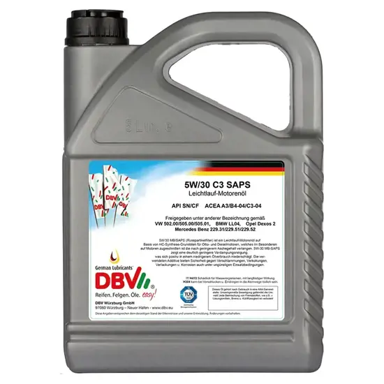 DBV Motoroel Leichtlauf Motoroel DBV 5W 30 C3 SAPS 5 Liter 15225760