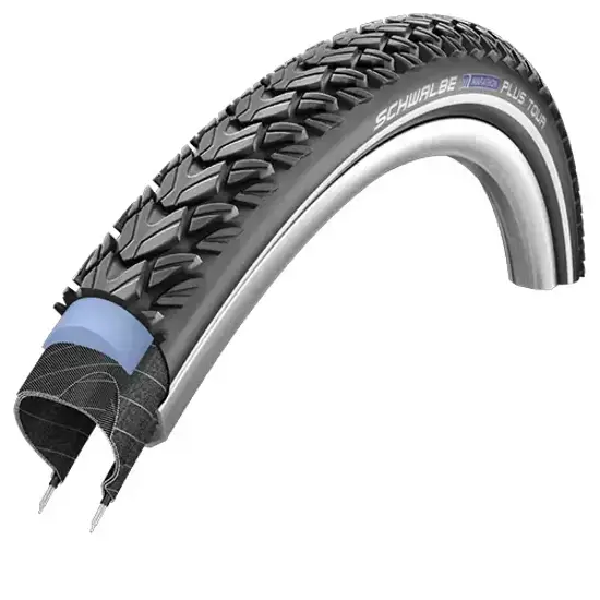 Schwalbe 47 559 MARATHON PLUS TOUR 26x175 Drahtreifen SMARTGUARD ADDIX Reflex Schwarz 15197355