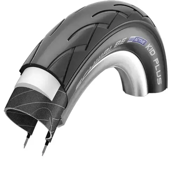 Schwalbe 47 203 KID PLUS 12x175 Drahtreifen PUNCTUREGUARD BLACK N ROLL Schwarz 15326245