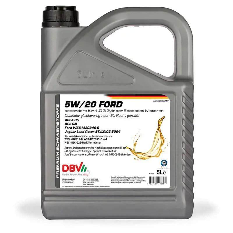 Motoröl DBV Ford 5W-20  5 Liter