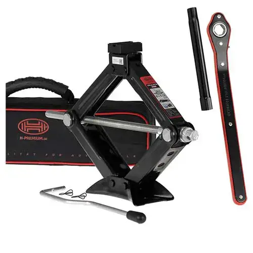 Scherenwagenheber 1,5 t mit Ratsche "Black Edition"