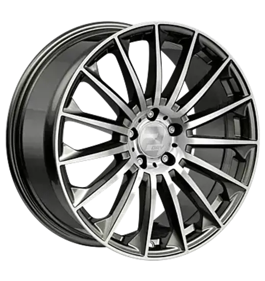 2DRV by Wheelworld 2DRV by Wheelworld WH39 Dark Gunmetal high gloss polished