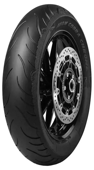 Avon MT90 B16 74H Cobra Chrome AV91 RF BLK Front 15269090