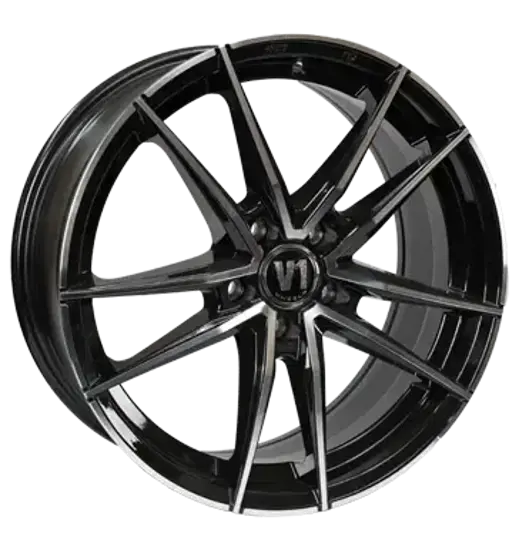 V1 Wheels V1 Wheels V3 BLACK FRONT POLISH