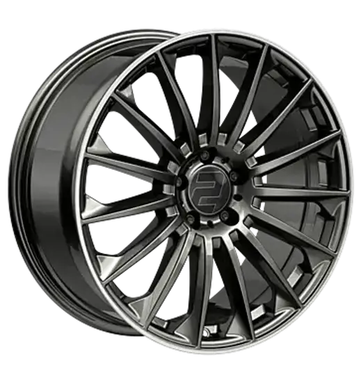2DRV by Wheelworld 2DRV by Wheelworld WH39 Dark Gunmetal lacquered with gloss rim