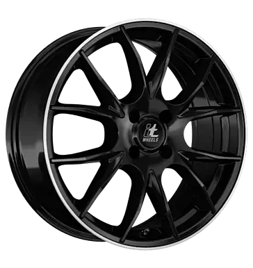 ITWHEELS KIRA shiny black polished lip 7.0Jx17 4x108 ET45